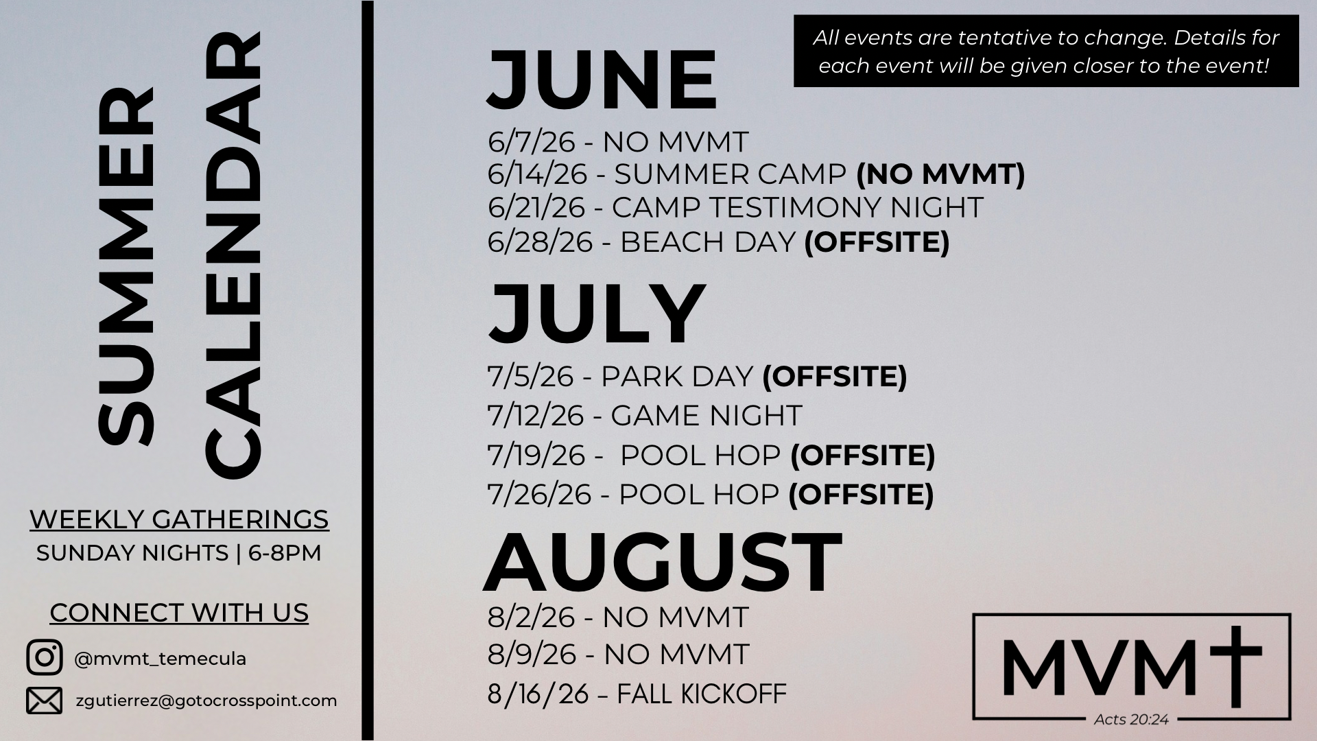 MVMT Summer Calendar - 2